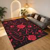 Gothic Roses Living Room Nonslip Area Rug Soft Carpet For Bedroom Game Playroom Sofa Office Home Decor Doormat Christmas Gift C930638
