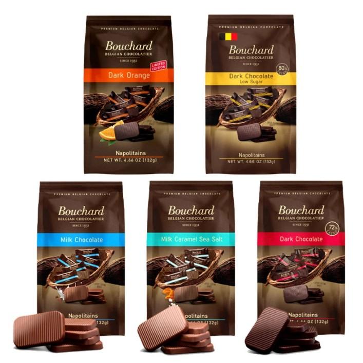 [Czekolada Bouchard] Wybierz 1 z 5 rodzajów (Mleczne/Ciemne/Karmelowe&Sól Morska/Chrupkie/Ciemne Niskocukrowe) 132g, koreańskie przekąski
