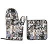 Actor Can Yaman Photo Oven Mitts and Pot Holder Sets of 2 for Baking Kitchen Cooking BBQ Resistant Non-Slip Gloves