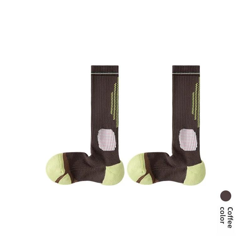 Profesjonalne Skarpety Kompresyjne do Biegania Fitness dla Kobiet Antypoślizgowe Legginsy do Jogi Wyszczuplające Skakanka Sportowe Skarpety Uciskowe Jesień