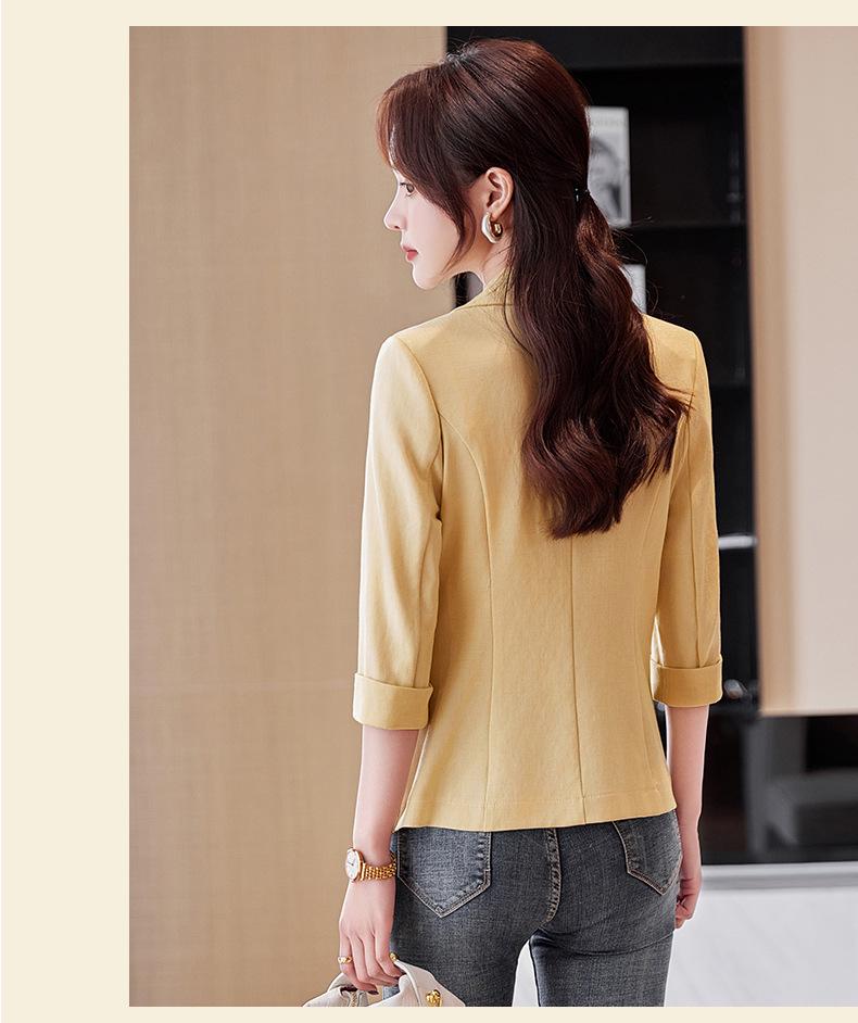 Women's Spring/Summer 2024 Pink Mid-Sleeve Blazer Jacket – New Fashion Casual Suit Top