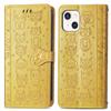 Luxury Leather Cat Dog Case For iPhone 16 15 14 13 12 11 Pro X XR XS MAX 8 7 Plus Flip Cute Phone Cover Card Slots Wallet Coque