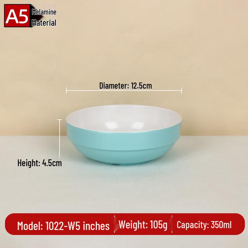 A5 Melamine 5-inch Korean Blue-White Serving Bowl