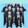 Premium Quality Halloween Costume Masquerade With Human Skeleton Ghost And Devil Mask