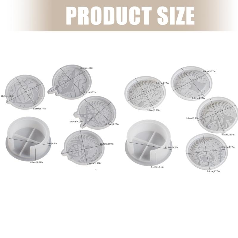Food Grade Silicone Craft Mould Set for Handmade Resin Coasters Featuring Nauticals Designs and Easy Releases