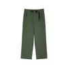 Skechers Solid Color Outdoor Sports Straight Leg Mid Rise Elastic Waist Casual Pants Men Bottoms Army-Green L424M047-031F