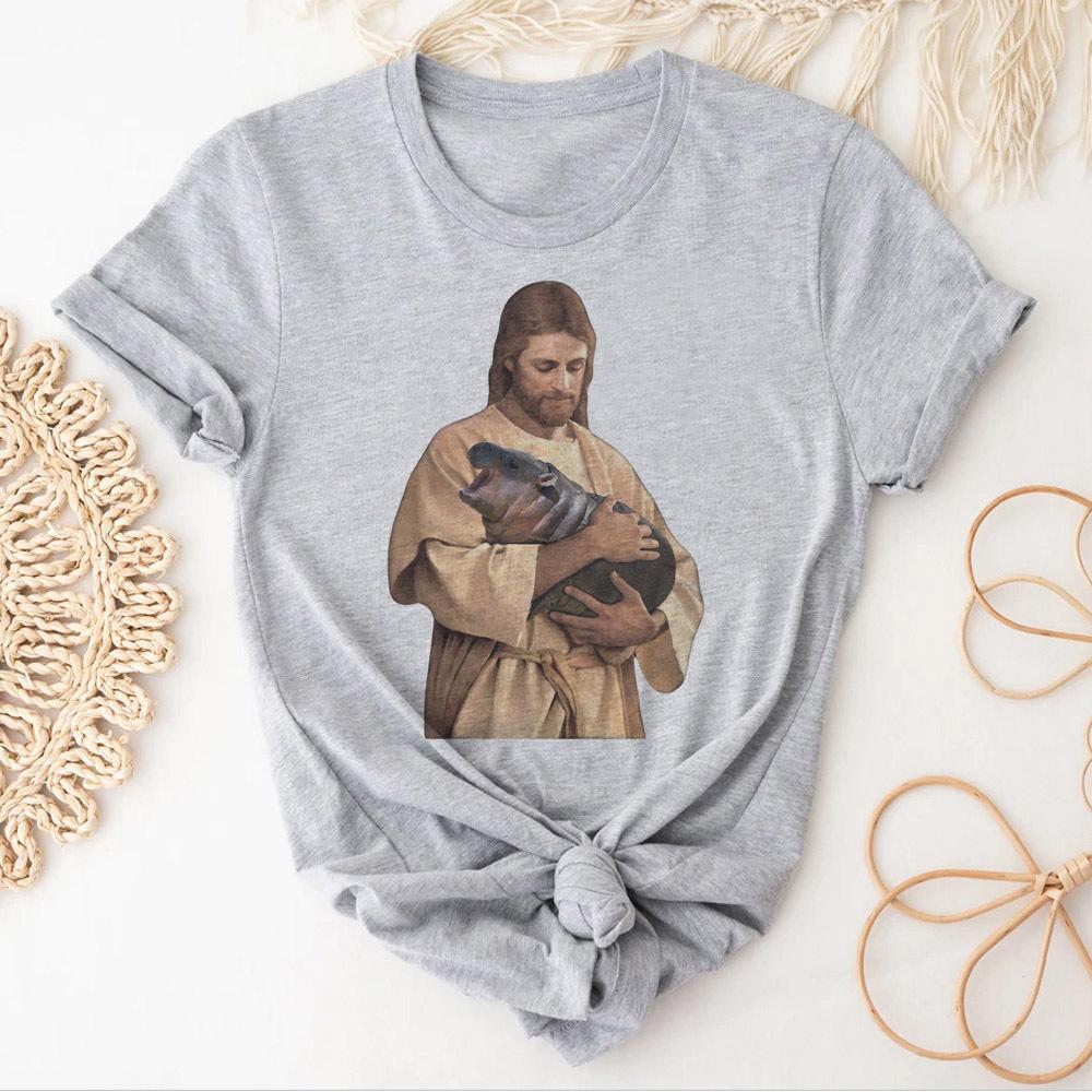 Moo Deng Girl Grunge Digital 2000s Pastel Harajuku  Korean Clothes T-shirt Gothic Pastel Colorful Vintage Retro Breathable