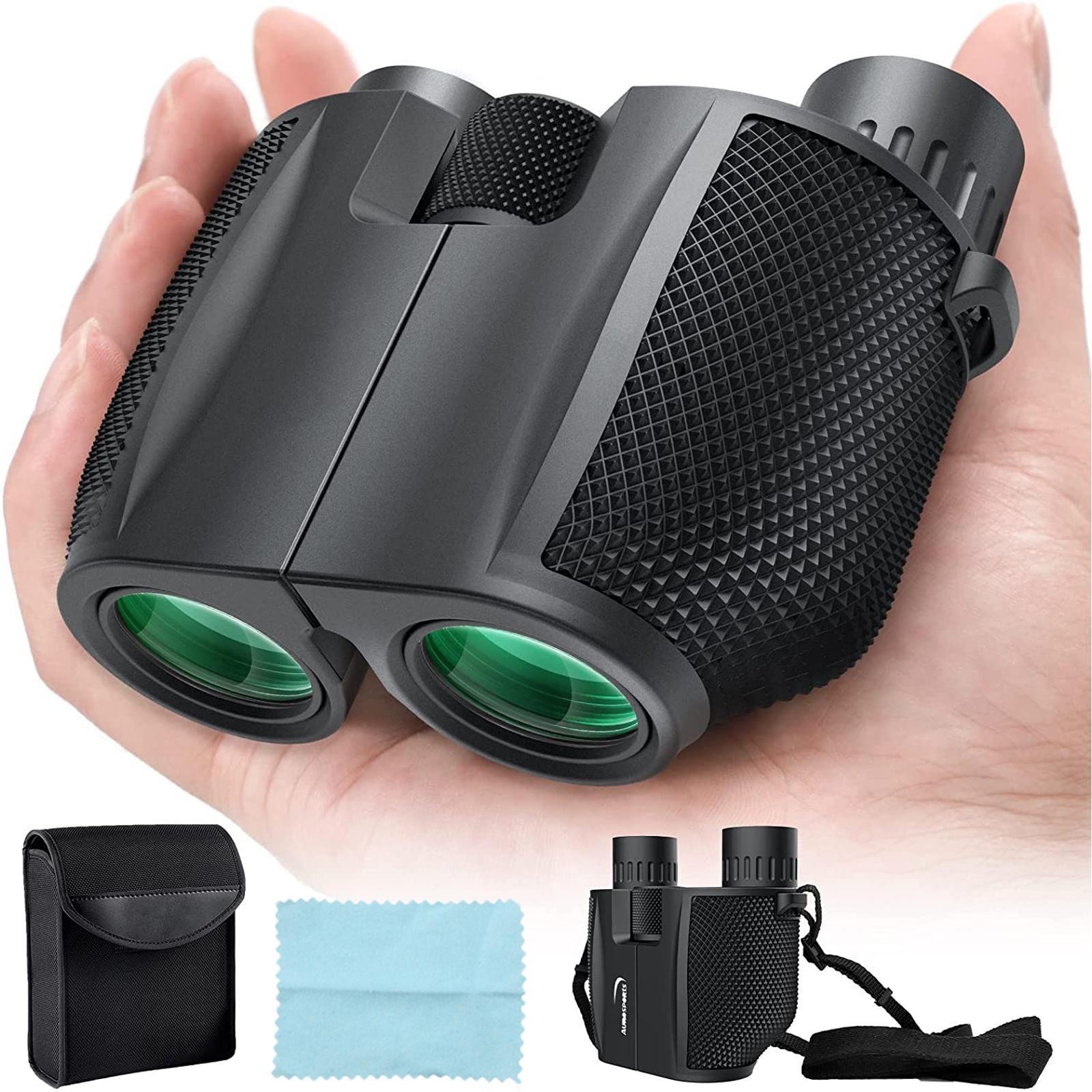 

Бінокль 10x25 для дорослих і дітей із слабким освітленням для спостереження за птахами Подорожі на свіжому повітрі Огляд визначних пам’яток Концерти Походи чорний