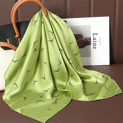 Luxury Hijab Hair Bands  Square Silk Scarf for Women Neckerchief Female Satin Shawl Ribbon Headband Fashion Wraps Bandana