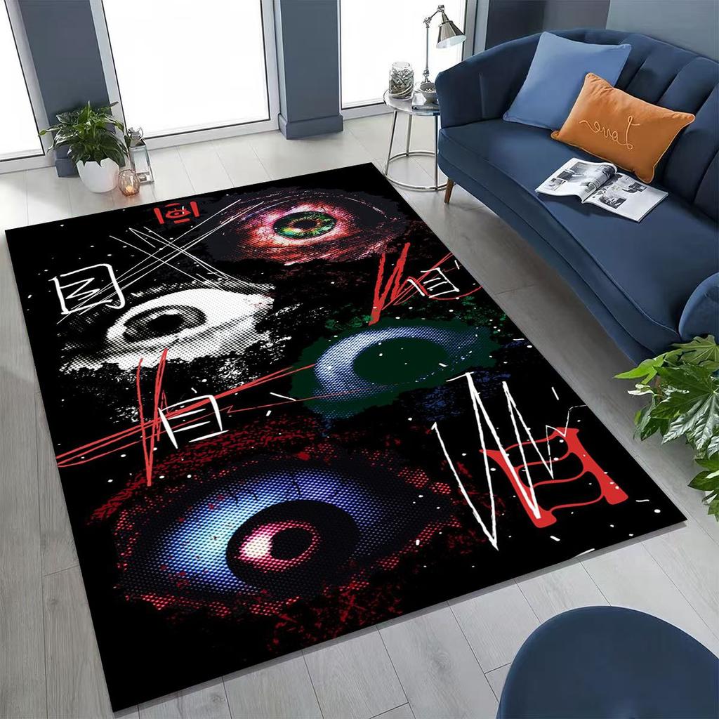 Klassisches Silent Hill Horror Game Filmkunst Teppich für Schlafzimmer Wohnzimmer Sofa Heim Fußmatte Dekor,Große Kinder Spiel Rutschfeste Bodenmatte