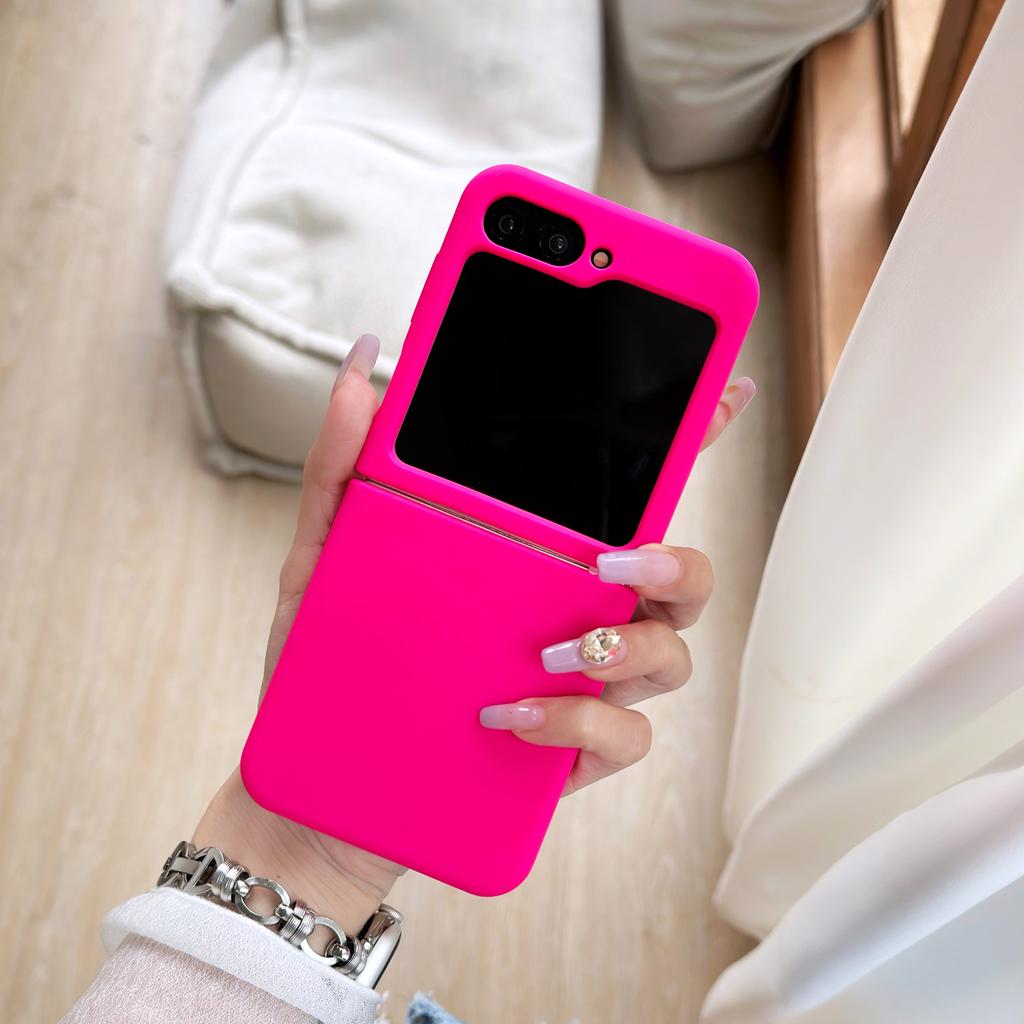 Colorful Matte Liquid Silicone Soft Case For For Samsung Galaxy Z Flip 6 5 ZFlip6 ZFlip5 Skin Friendly Folding Shockproof Cover Capa