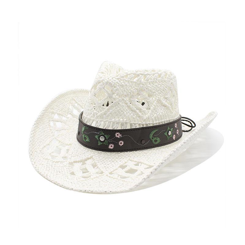 Western Denim Style, Hollow Hand-Woven Denim Hat, Men'S And Women'S Straw Hats, Export
