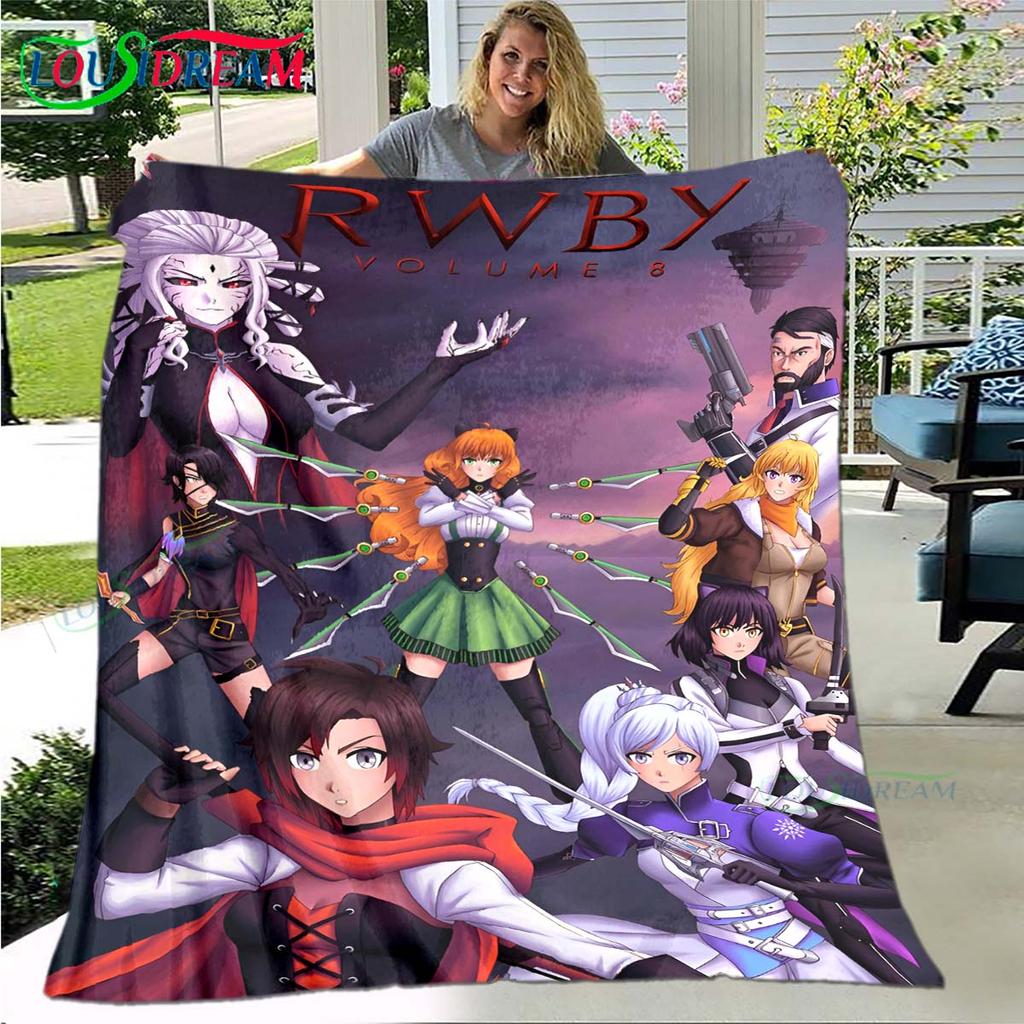 3D Fashion Cartoon R-RWBY Four Seasons Blanket Sofa Cover Travel Bed Plush Blanket Travel Office Break Blanket Gift