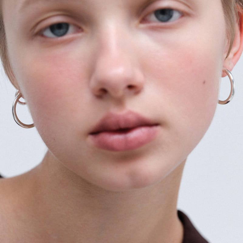 Another Layer Day Hoop Earring (silver925)