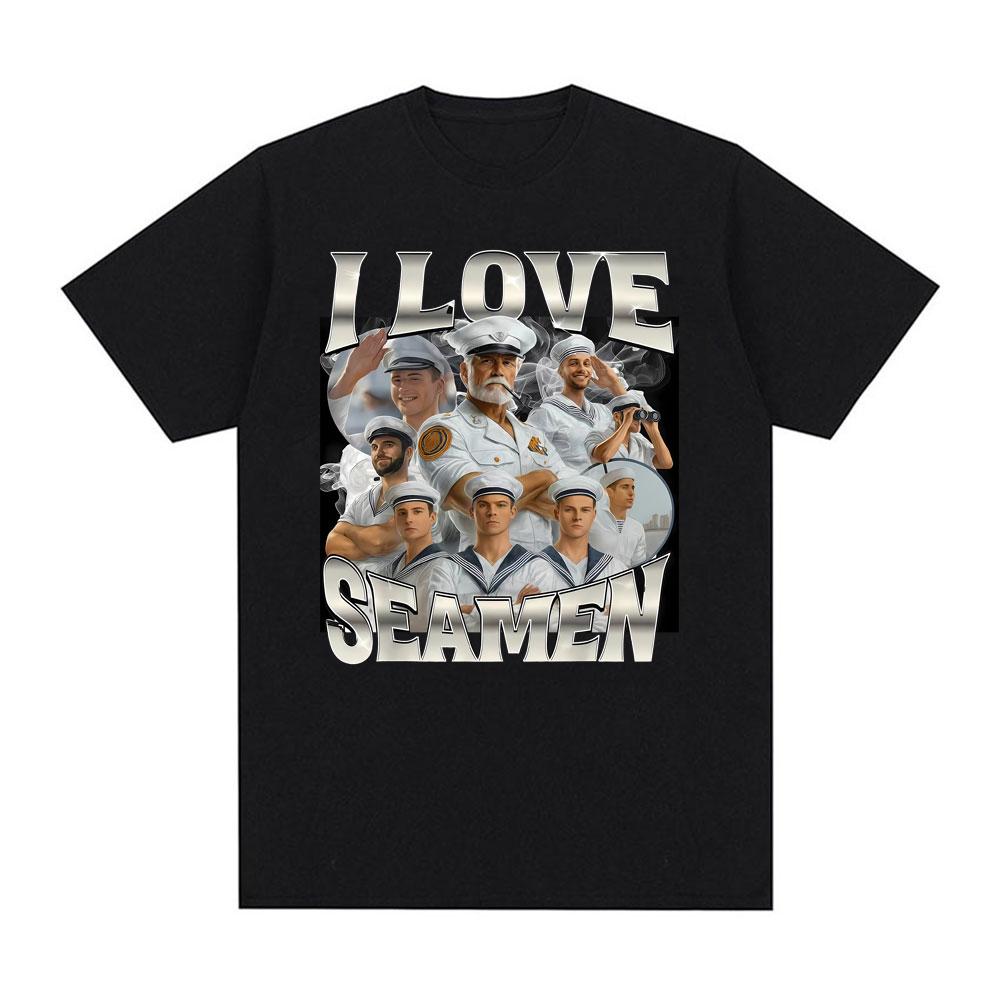 

I Love Seamen Funny Meme Gift Merch T-shirts Men Women Fashion Vintage Oversized T Shirt Casual Cotton Short Sleeve T-shirt T... S разноцветный
