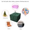 Square Cushion Storage Bag, Waterproof Protective Cover with Zipper and Handle, Garden Furniture, Seat Suitcase