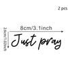 Car Mirrors Stickers Affirmation Reminder Just Pray - Multi-Purpose Decal For Side View Mirrors,