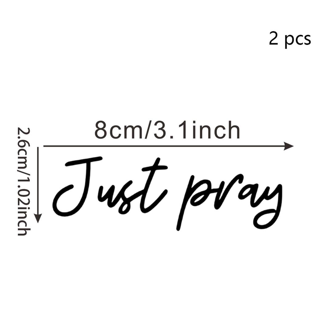 Car Mirrors Stickers Affirmation Reminder Just Pray - Multi-Purpose Decal For Side View Mirrors,