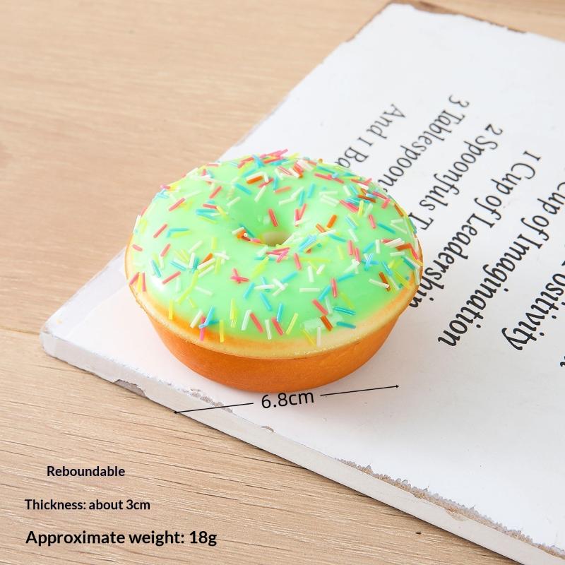 Simulation Donut Squeeze Stress Relief Toy High Simulation Decompression Fidget Toy for Hospital Patient Calm Down