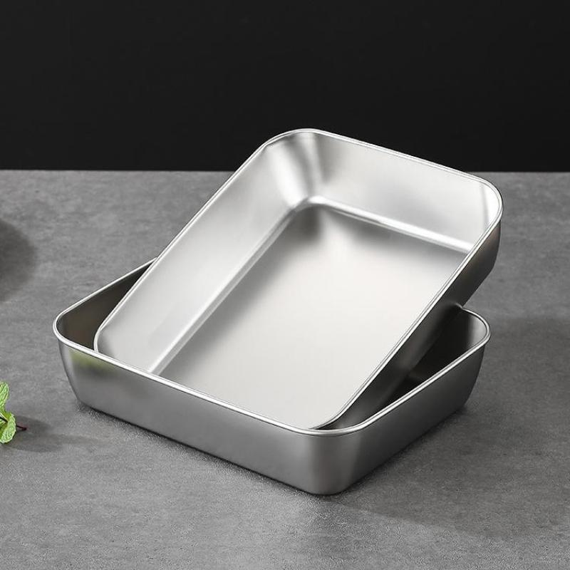 Nerezový talíř na sushi obdélníkový podnos na sushi talíř na sashimi multifunkční přípravný talíř na hrnce talíř na salát