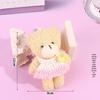 Blush Bear Doll Keychain: Cute Skirt Plush Heart Bag Charm Gift
