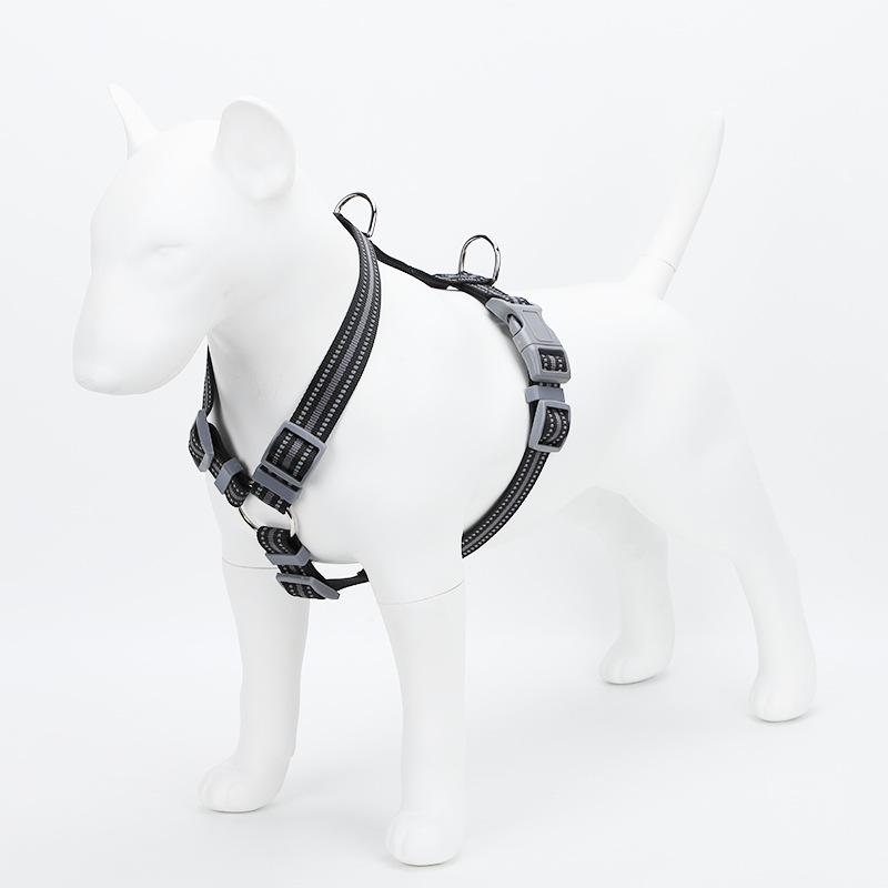 Pet Harness Adjustable Reflective Dog Harness Strong & Durable Double Stitched Harness for Small and Medium Dog Training Running