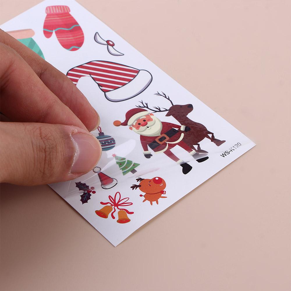Supplies Arm Neck Cartoon Fake Tattoo Temporary Tattoos Body Art Decals Christmas Tattoo Stickers