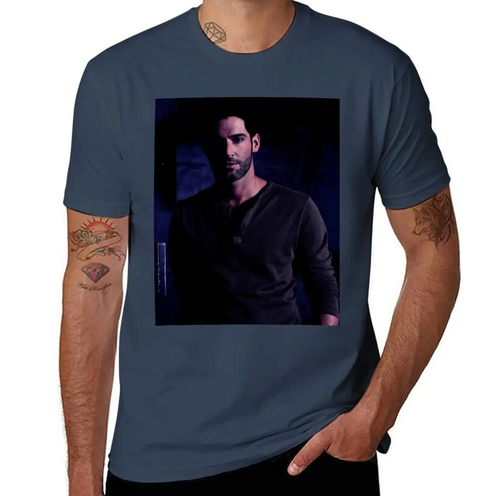Tom Ellis Night T-Shirt heavyweights oversized men t shirts