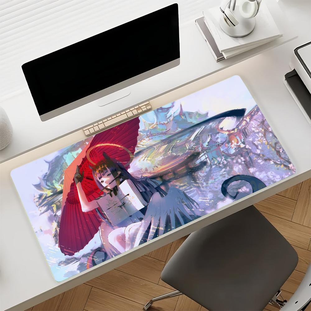 Singer N-Ninomae Ina Nis VTuber Mouse Pad Non-slip Rubber Gamer Balance Computer Mat Decoracion Deskmat Laptop Office Large