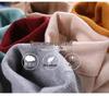2025 Autumn/Winter Women's Pure Wool High Neck Cashmere Pullover - Solid Color, Loose Fit, Short Knit Sweater