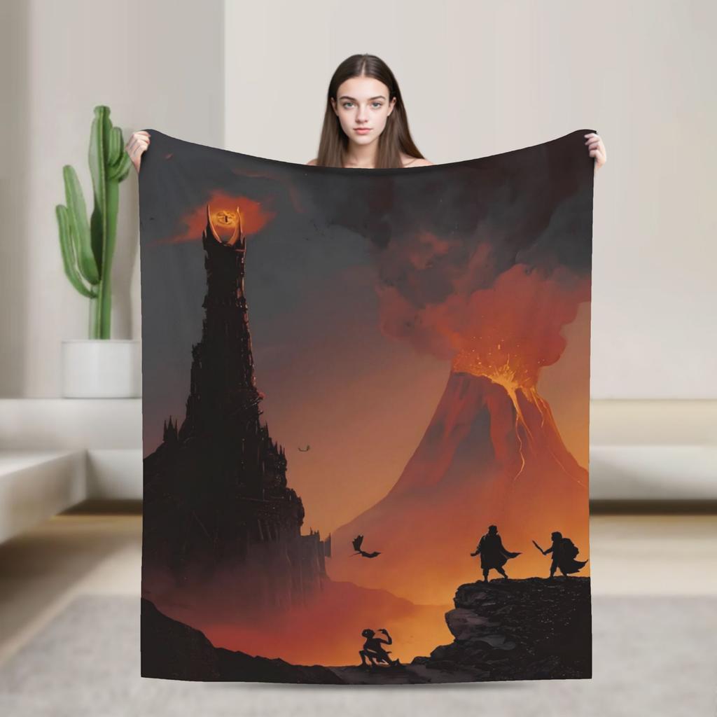L-Lords Of The R-Rings Plush Blanket Students Flannel Bedding Throws For Living Room Super Warm Design Quality Bedspread Gift