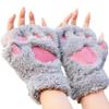 Winter Cute Cartoon Cat Girl Fingerless Gloves