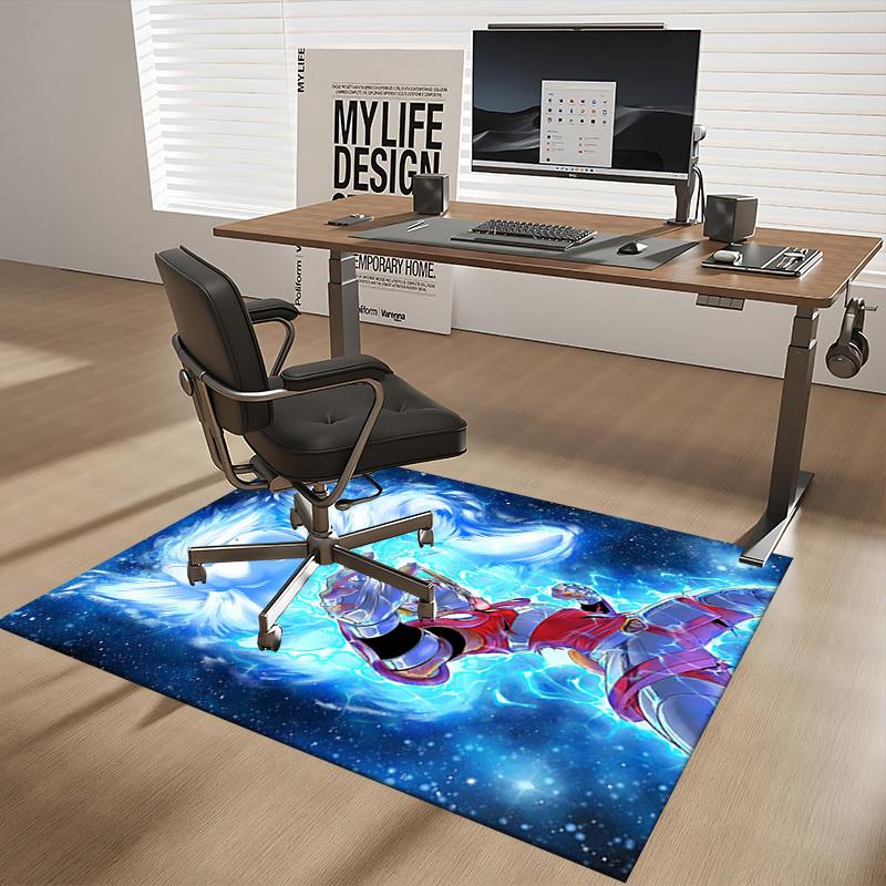 1pc Ultraman Ultra Galaxy Power Chair Mat - Anime Cartoon Design Office Desk Pad, Non-Slip Rug for Home Decor, Living Room, Bedroom, Game Room, Birthd