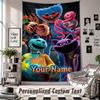 Arazzo da Parete con Nome e Testo Personalizzati, Arazzo Decorativo Poppy Playtime per Camera da Letto