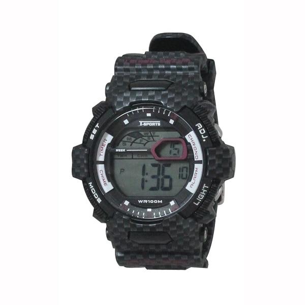 CREPHA TS Series Men's Quartz Digital Wrist Watch - Black / Blue TS-D157-BL TS-D159-RD TS-D156-BL TS-D158-BK TS-D154-BL TS-D155-SV TS-AD094-BK