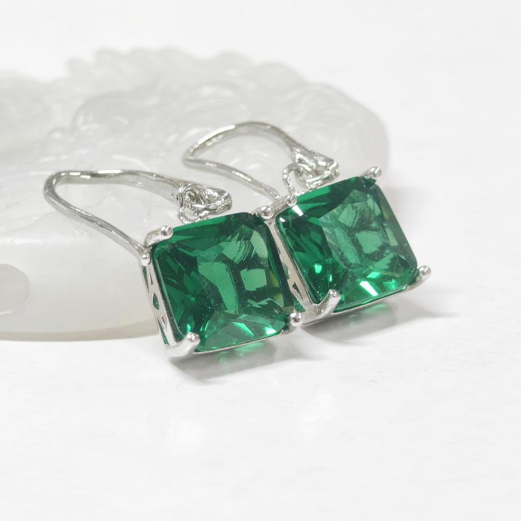 Gethin Jewelry Korean Fashion Zircon Square Earrings for Women - Simple Design