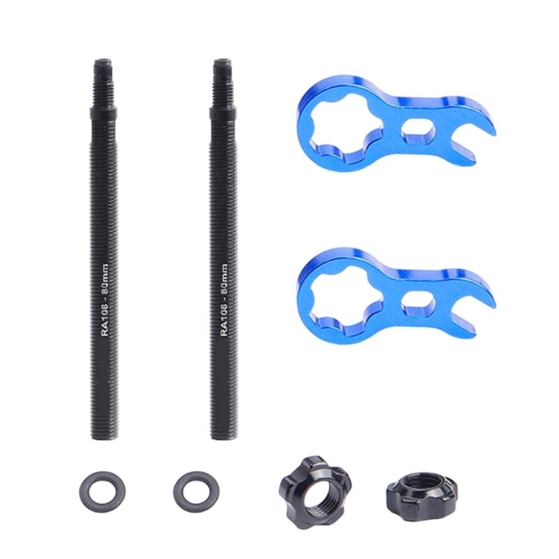 Light Weight Alloy Valves Extension Adapter Leakproof Seal For Road Mountain Bikes Easily Inflation Solution