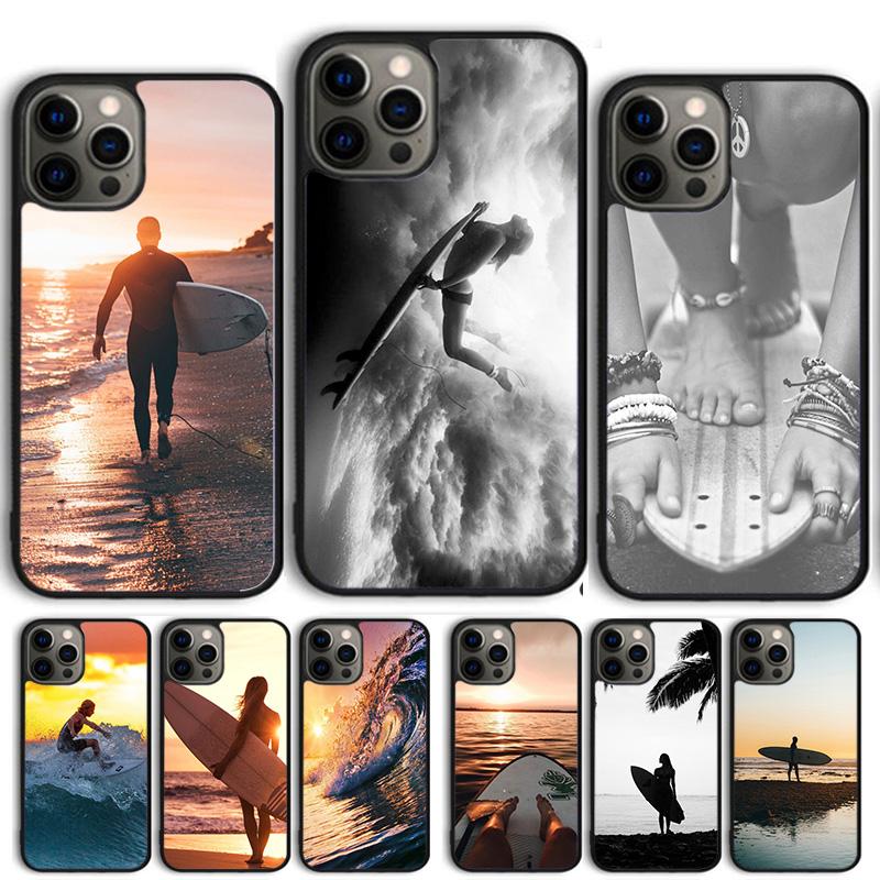 Summer beach surfboard surfing Phone Case Cover For iPhone 17 Air 15 16 Pro Max 14 13 12 11 Pro Max Plus Coque