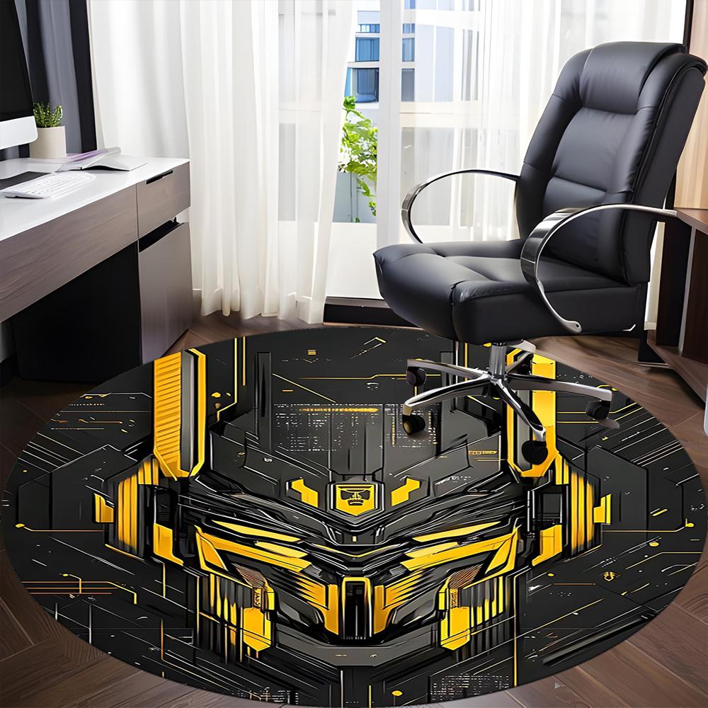 1pc Transformers Office Round Area Rug, Under Office Chairs Bedroom Living Room Home Decor, Room Decoa1016159