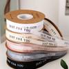 Decorative 1.1cm Chiffon Silk Ribbon "JUST FOR YOU" DIY Printed Ribbon Flexible Sheer Wrap Decor Ribbon Wedding Decoration
