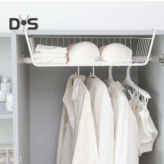 Coș suspendat, puternic, portant, capacitate mare, instalare simplă, organizator de raft sub dulap, coș de depozitare glisant