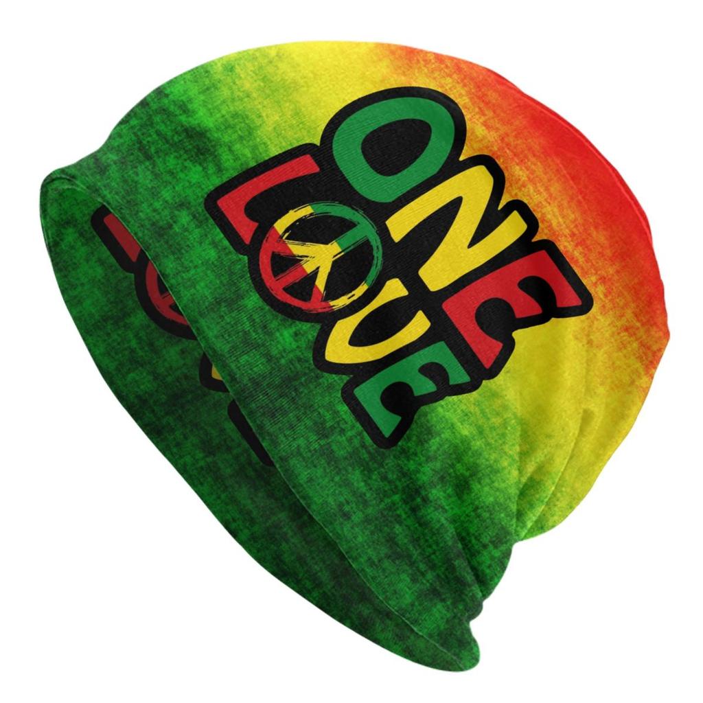 Custom Jamaica Rasta Lion Skullies Beanies Caps Unisex Winter Warm Knit Hat Reggae Jamaican Flag Bonnet Hats Outdoor Ski Cap