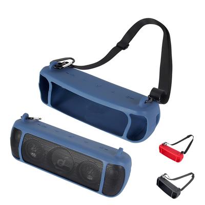 Silikonhülle Kompatibel für Anker Soundcore Motion+ Bluetooth-kompatiblen Lautsprecher Tragetasche mit Riemen Karabiner