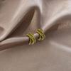 Elegant Green Geometric Stud Earrings for Women - 2022 Trendy and Versatile Summer Jewelry