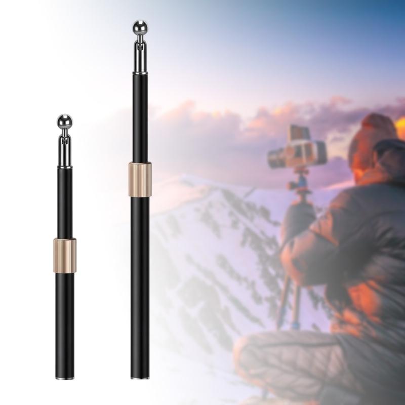 27cm/45cm Telescoping Iron Camera Mounting Rod 90 Degree Rotatable Ball Head For Photography Live Streaming Accessories