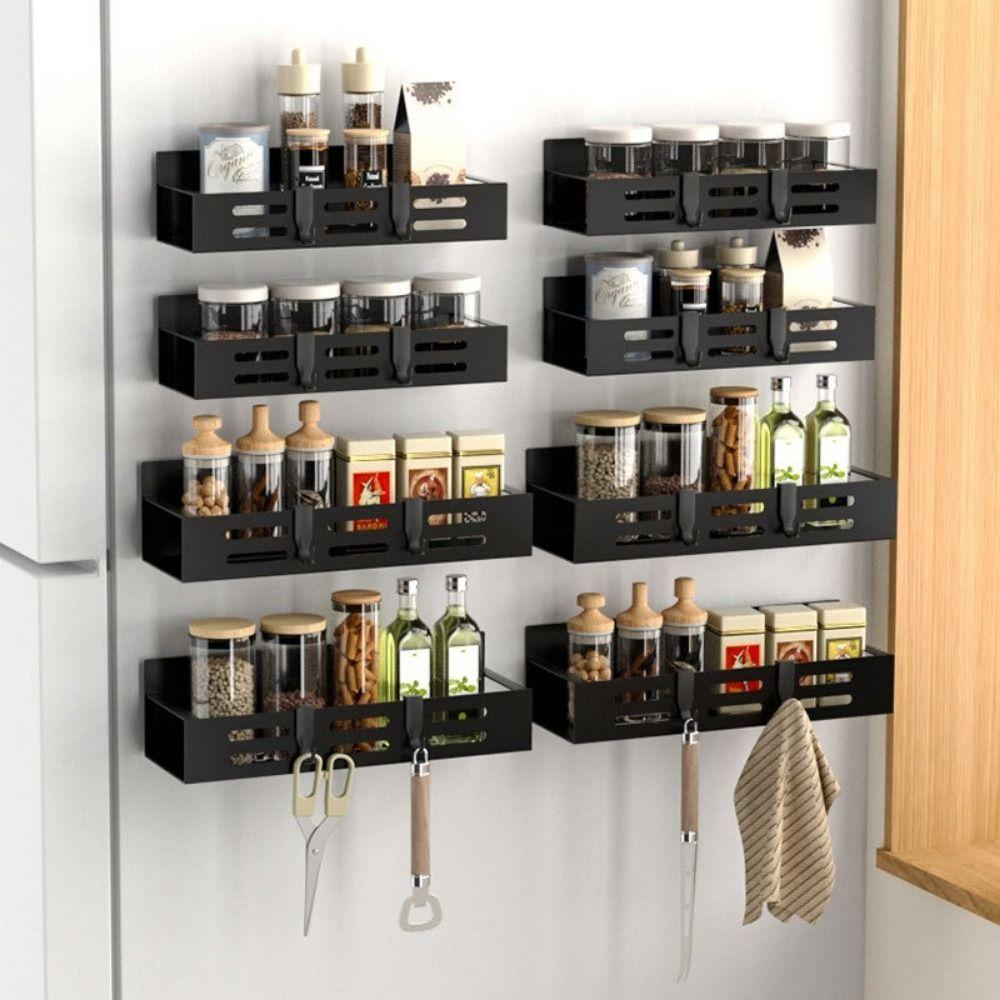 1/2PCS Large Capacity Refrigerator Magnetic Shelf Iron Refrigerator Rack Kitchen
