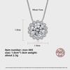 PAG&MAG Moissanite Snowflake Necklace for Women - S925 Sterling Silver, Simple Korean Design