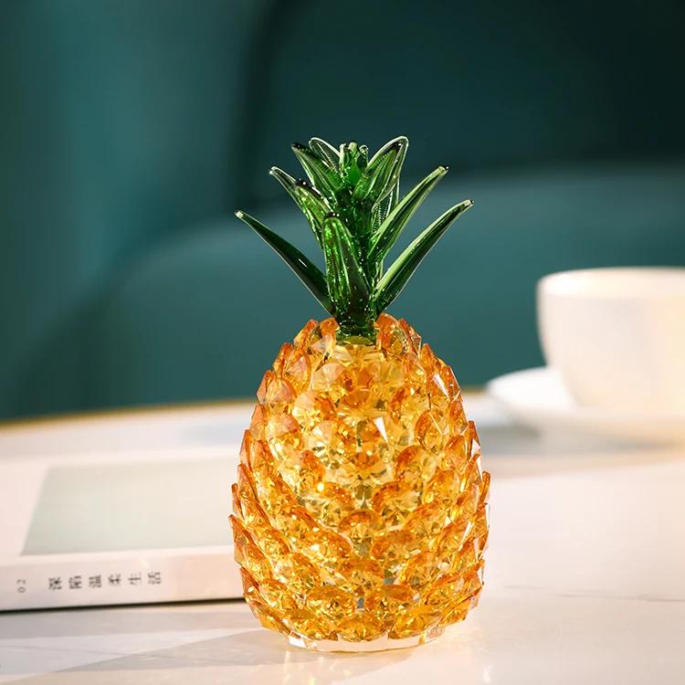 1PCS Creative Crystal Pineapple Living Room Wine Cabinet Wealth Attraction Decoration home decoration accessories feng shui