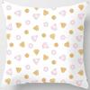 Pink Small Fresh Print Square Pillowcase Home Decoration Car Sofa Cushion Cover (45Cm*45Cm)