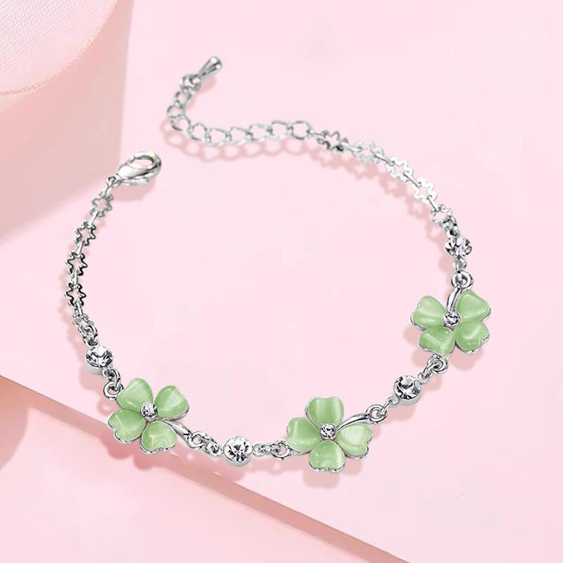 Luxury Zircon Adjustable Bracelet For Women New Fashion Sparkling Colored Flower Bracelet Wedding Jewelry Party Gift A5